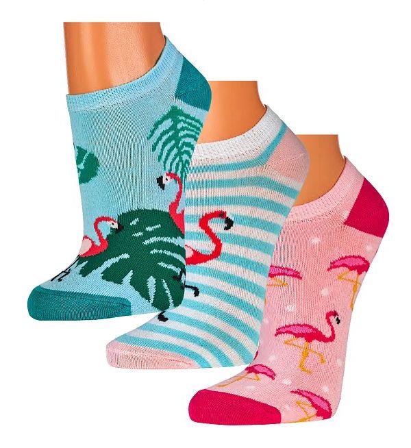 DAMEN Sneakers-Kurz Socken FLORIDA   für Damen und Teenager   3 Paar