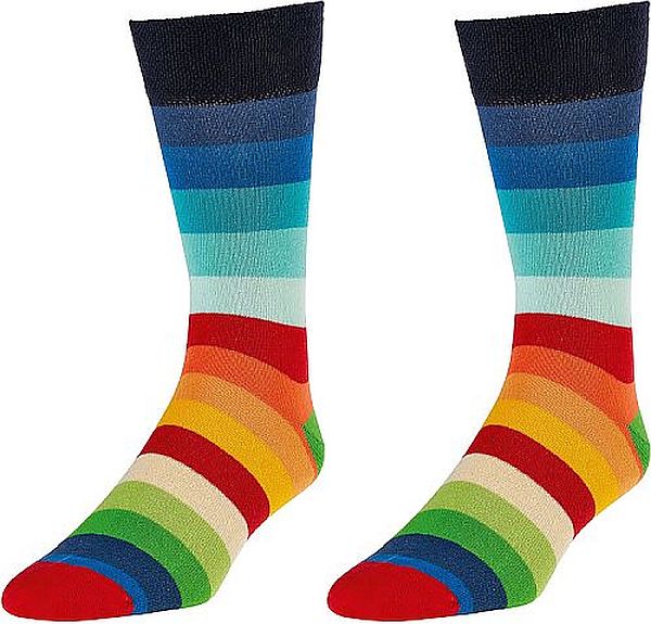 STREIFEN Witzige Socken Lustige Dessin - SOCKS 4 FUN - Mehr Spaß im Alltag für Teenager, Damen und Herren, 2 Paar