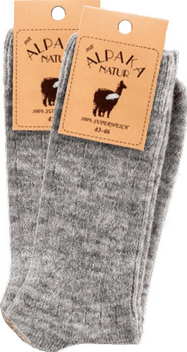 Wollsocken mit Alpakawolle für Teenager, Damen und Herren  2 Paar