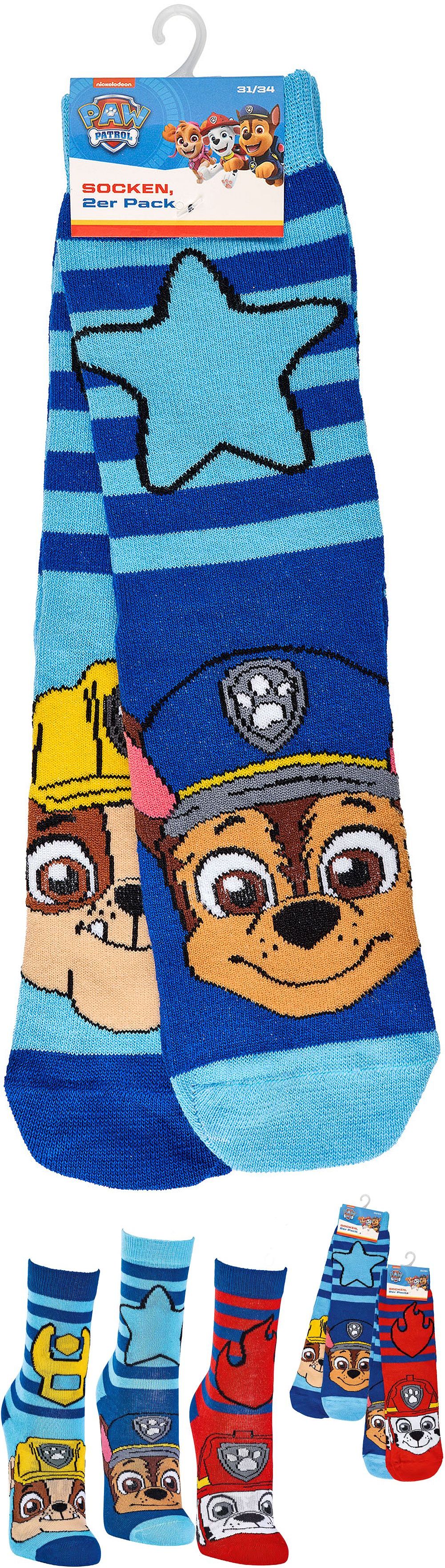 BOY Kinder-Socken Lizenz für Jungen „Paw Patrol™“ 2 Paar