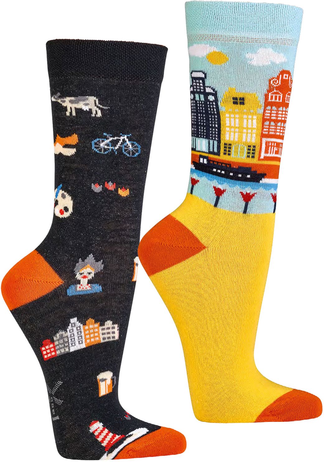NIEDERLANDE  Witzige Socken als Geschenkidee oder zum Selbertragen für Teenager, Damen und Herren,  2er- Bündel 
