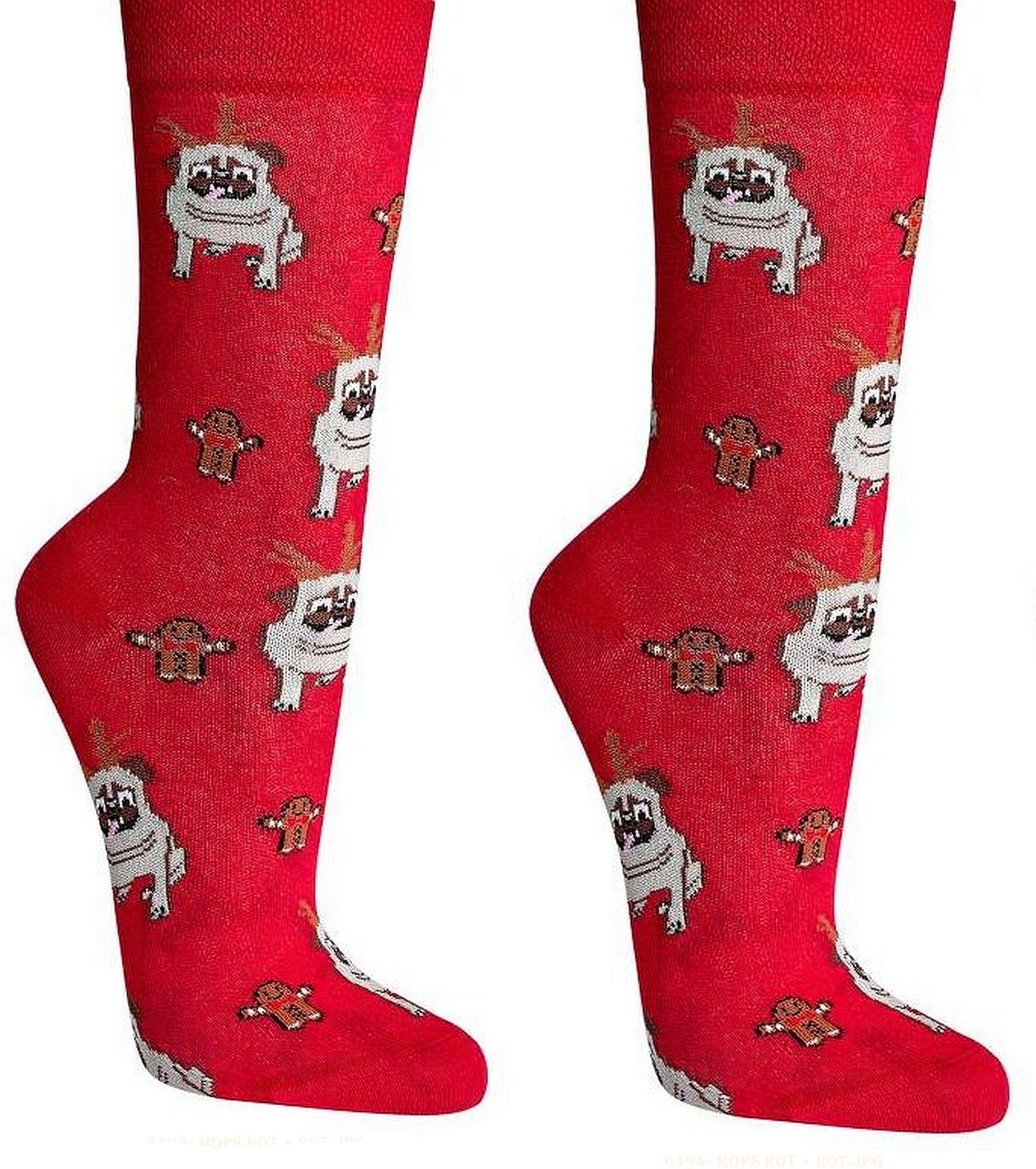 MOPS oder ALPAKA „fröhliche Weihnachten“ SOCKEN unisex 2 Paar