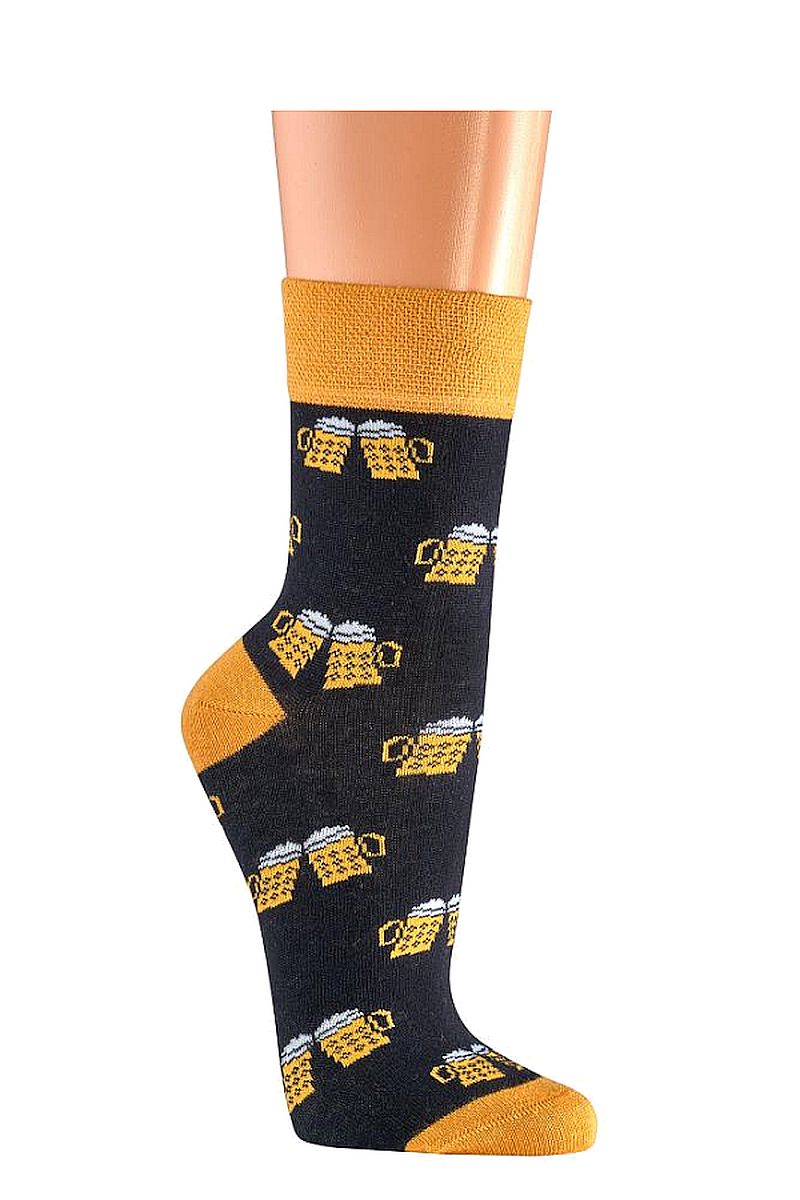 BIER Witzige Socken als Geschenkidee oder zum Selbertragen, Kurzschaftform für Teenager, Damen und Herren,  2er- Bündel  