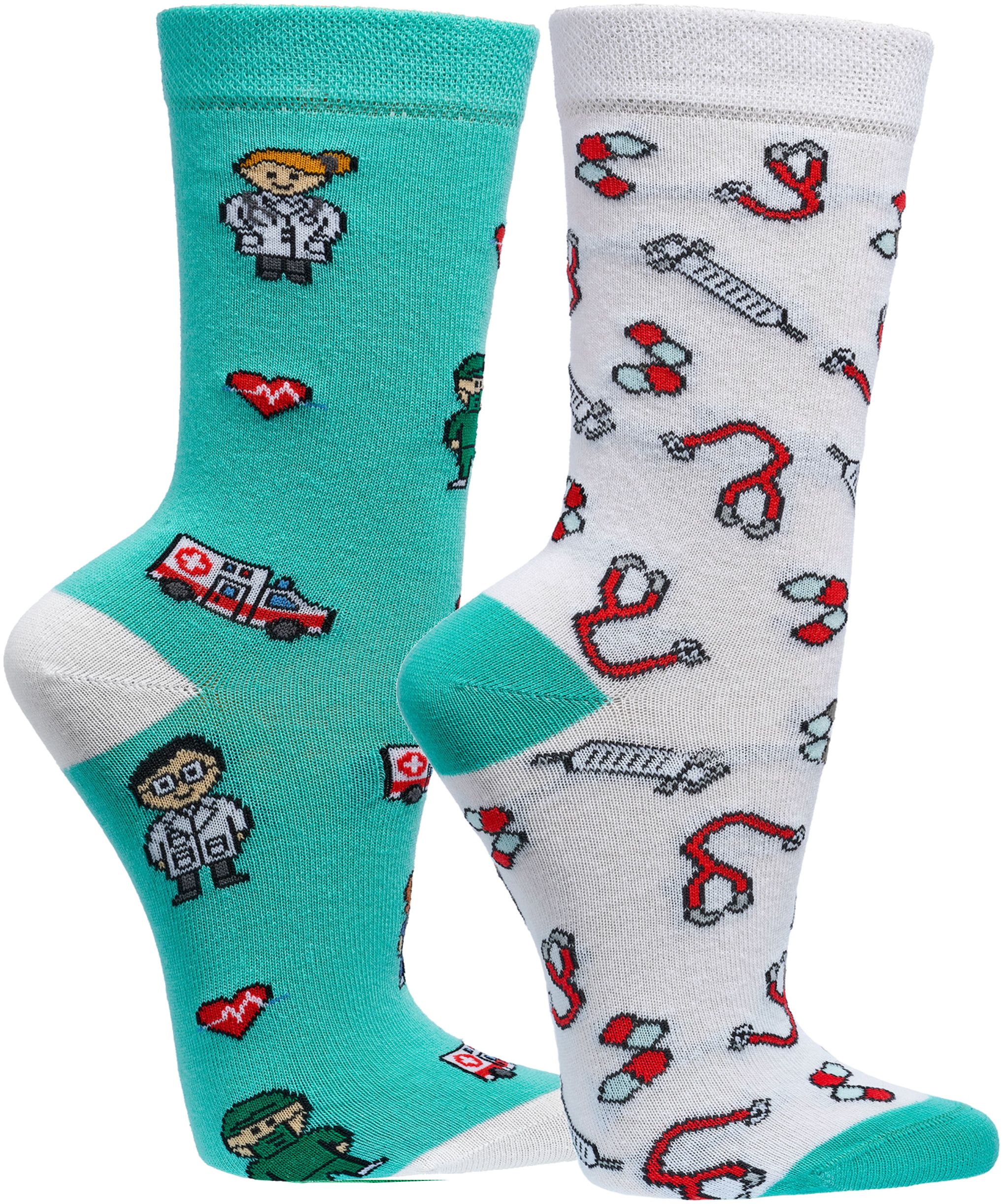 MEDIZIN  Witzige Socken Lustige Dessin - SOCKS 4 FUN - Mehr Spaß im Alltag für Teenager, Damen und Herren, 2 Paar