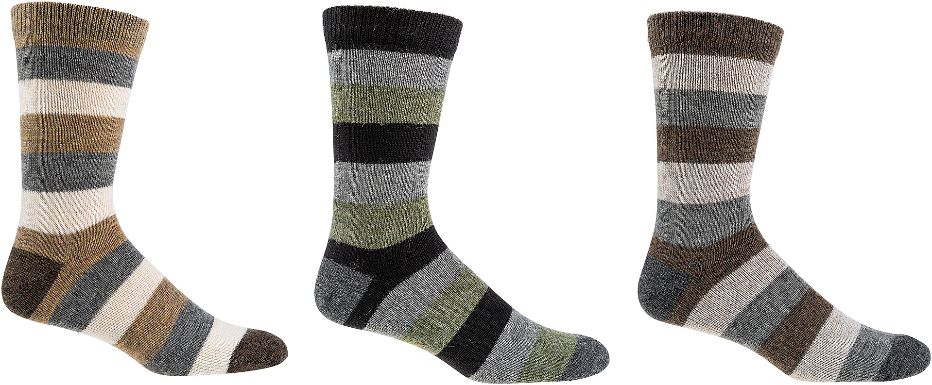 Naturfarben-Socken mit Wolle und Alpaka  3 Paar