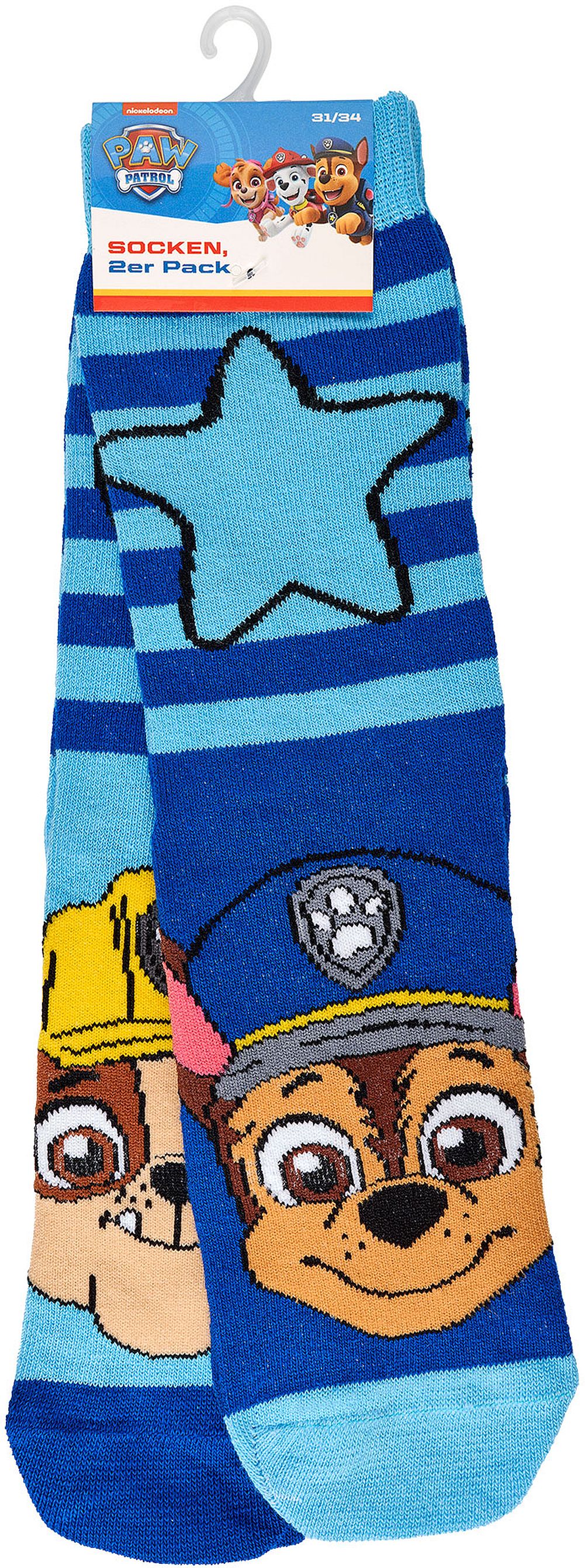 BOY Kinder-Socken Lizenz für Jungen „Paw Patrol™“ 2 Paar