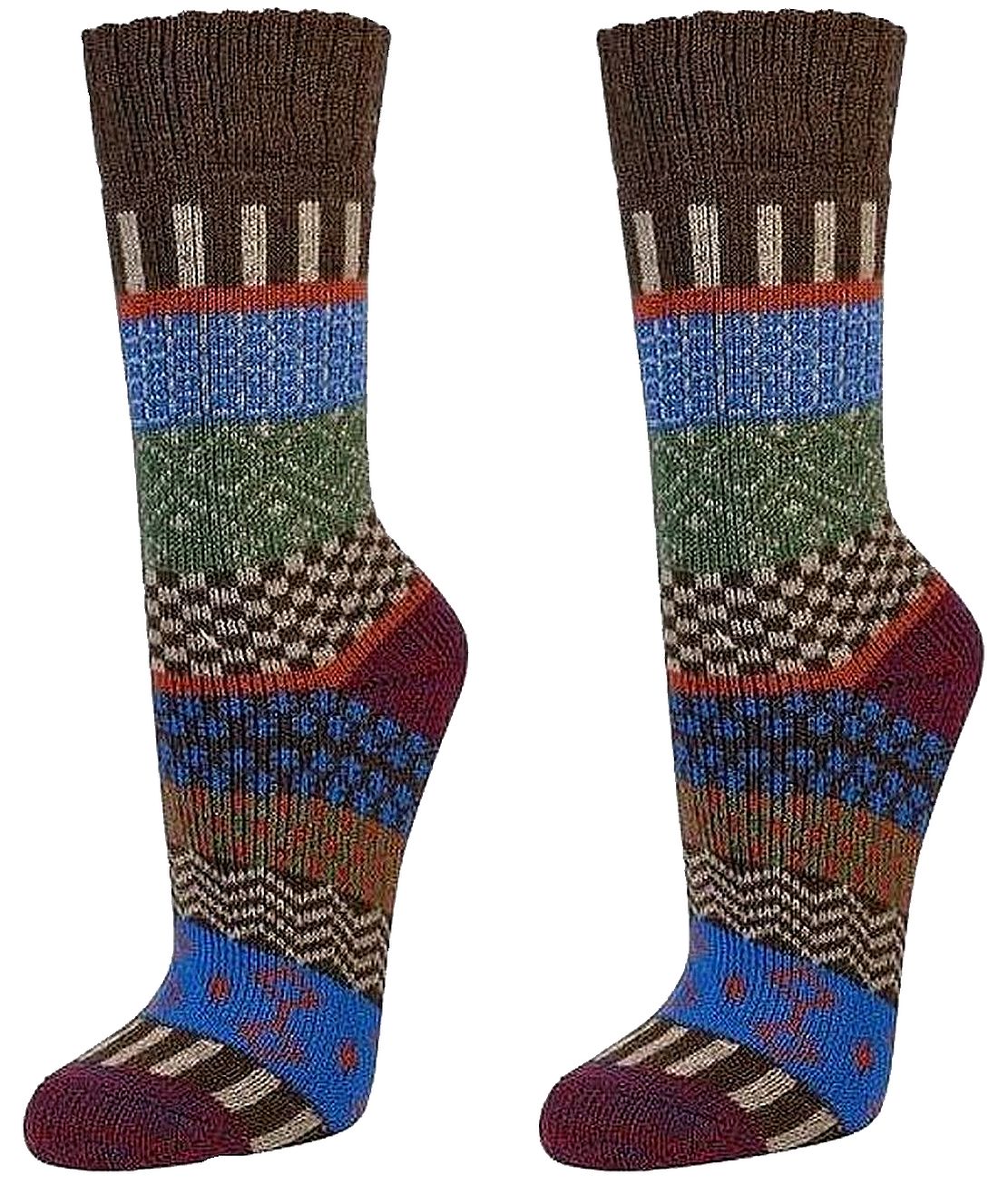 THERMO Vollplüsch-gefüttert ABS-Hygge-Socken mit Wolle 2 Paar