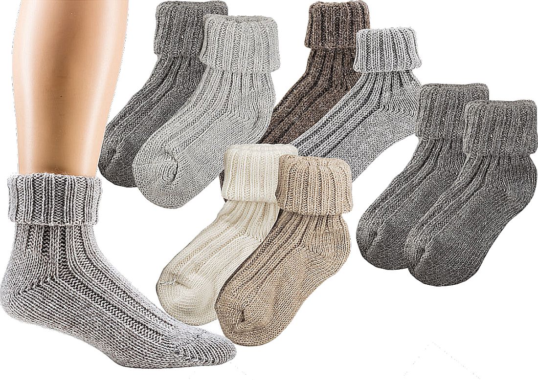 ALPAKA SOCKEN Dicke Qualität vorgewaschene Umschlag-Socken mit Alpakawolle Super Soft    2 Paar