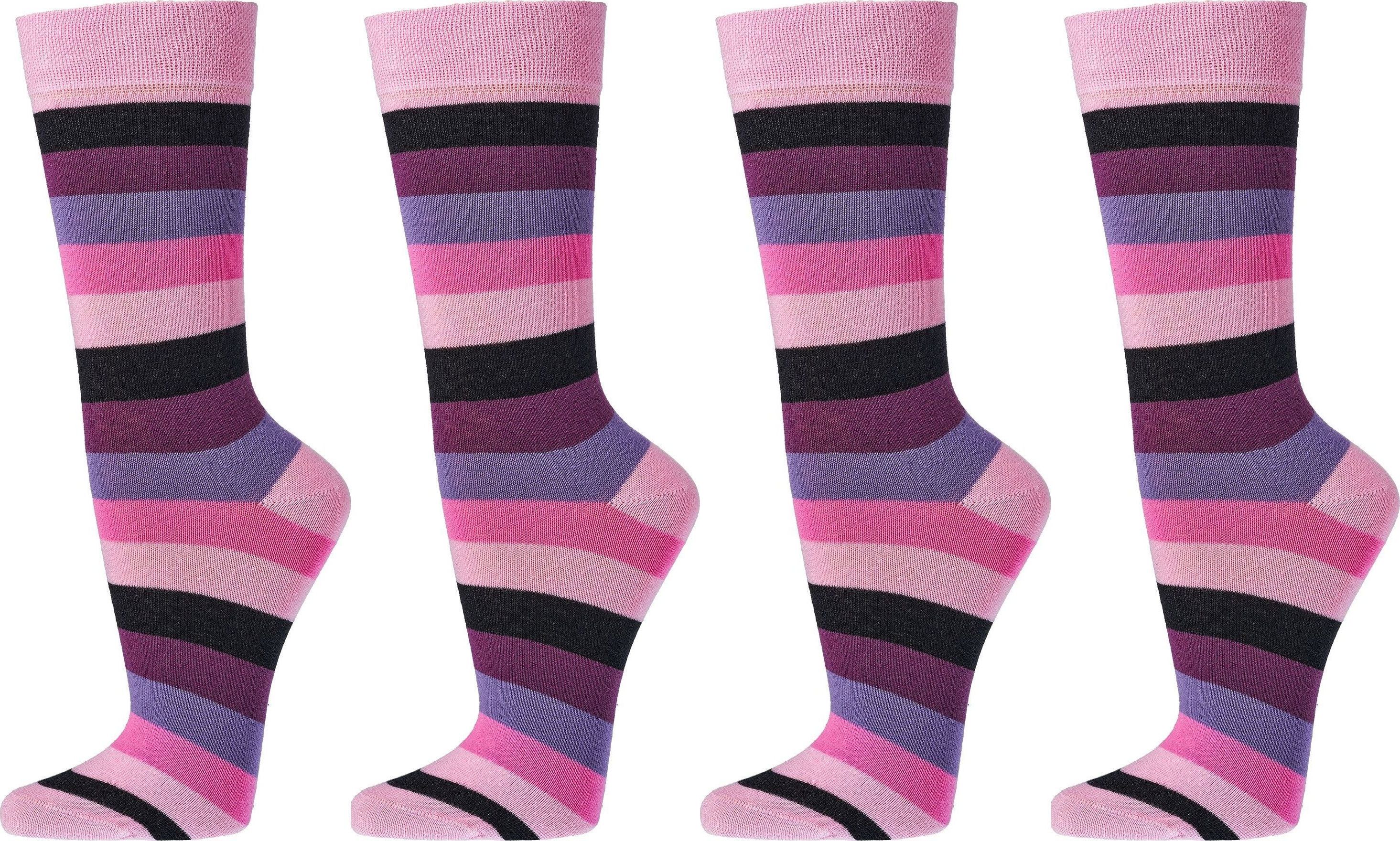 DAMEN Trend-Socken Bio Baumwolle für Teenager, Damen und Herren 2 oder 4 Paar