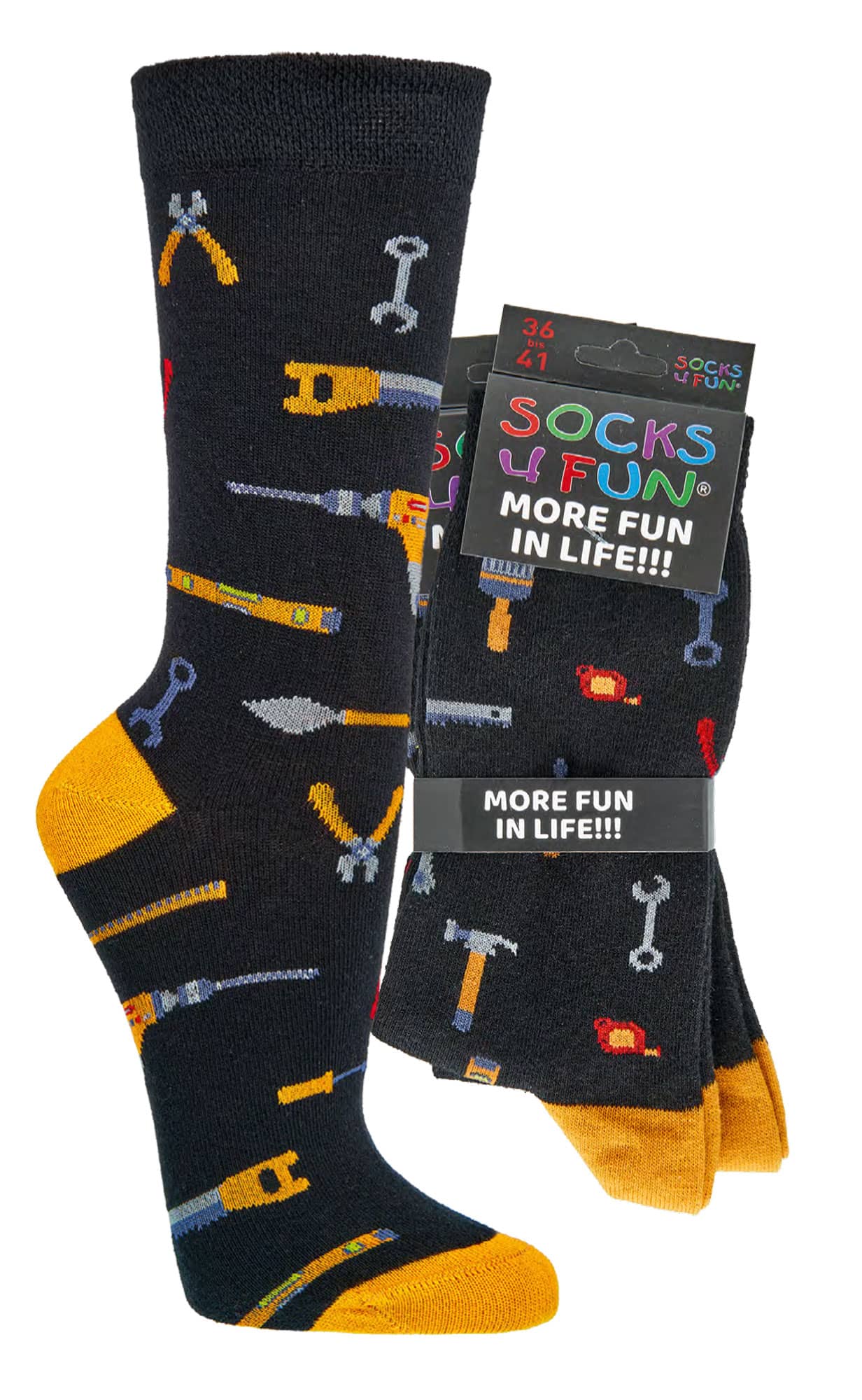 FLEISSIGER HANDWERKER Socken Lustige Dessin - SOCKS 4 FUN - Mehr Spaß im Alltag für Teenager, Damen und Herren, 2 Paar