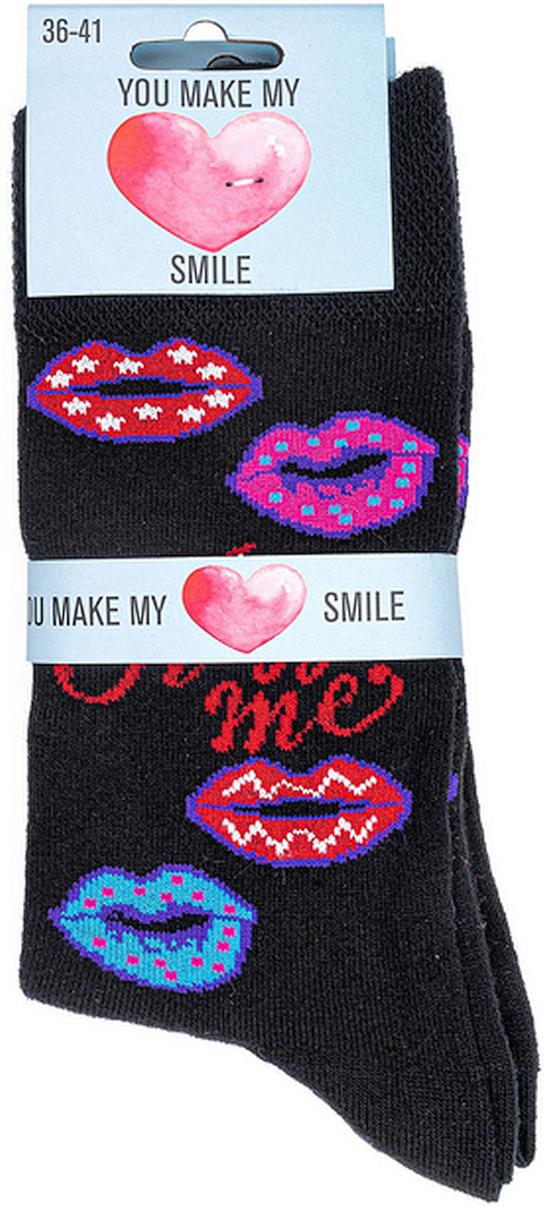 I LOVE YOU  witzige Socken – Lustige Dessins für Teenager, Damen & Herren 2 Paar