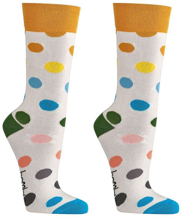 Damen-Socken mit Pique Bund „fröhlich–bunt“  aus Viskose Bambus–SUPERWEICH 2 Paar