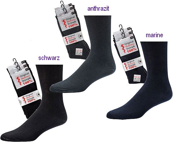 HERREN Wellness-Socken, ohne Gummidruck     3 Paar