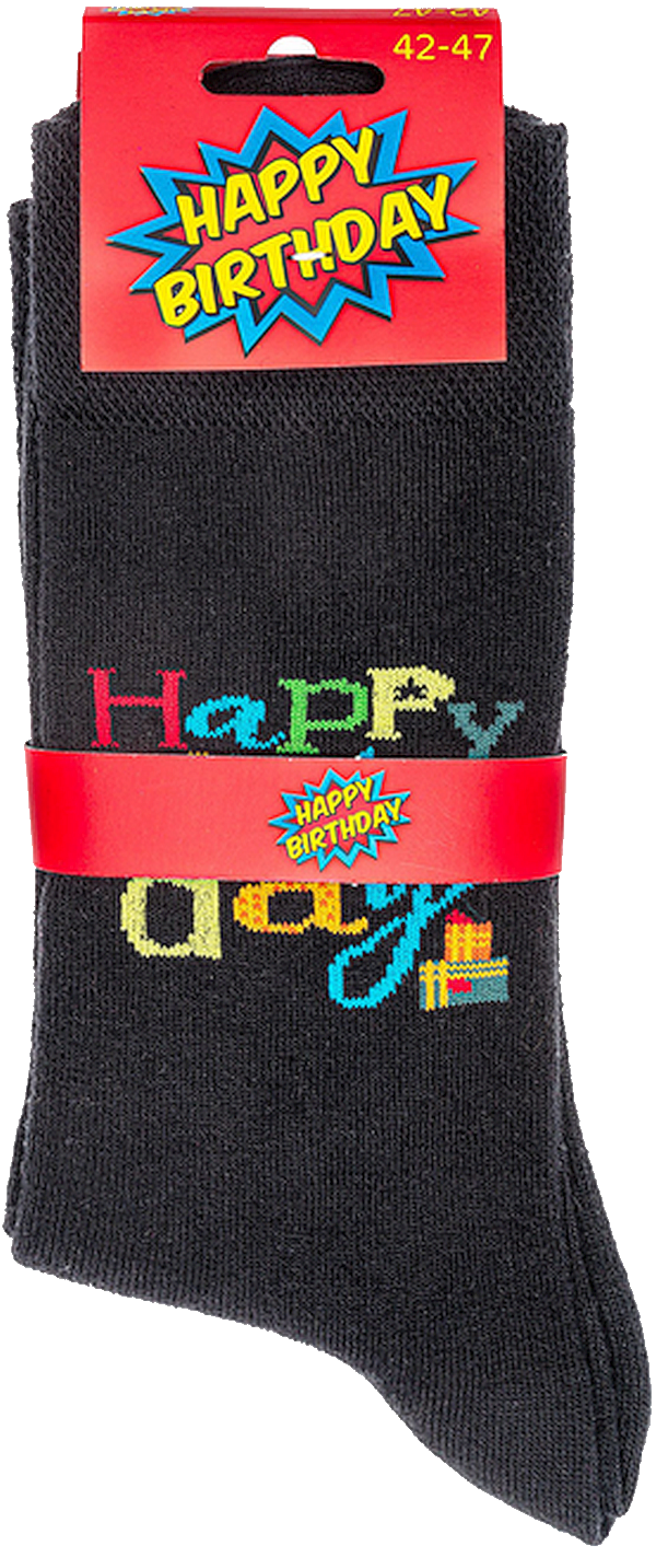  „Happy Birthday“ Witzige Socken als Geschenkidee oder zum Selbertragen 2er- Bündel    