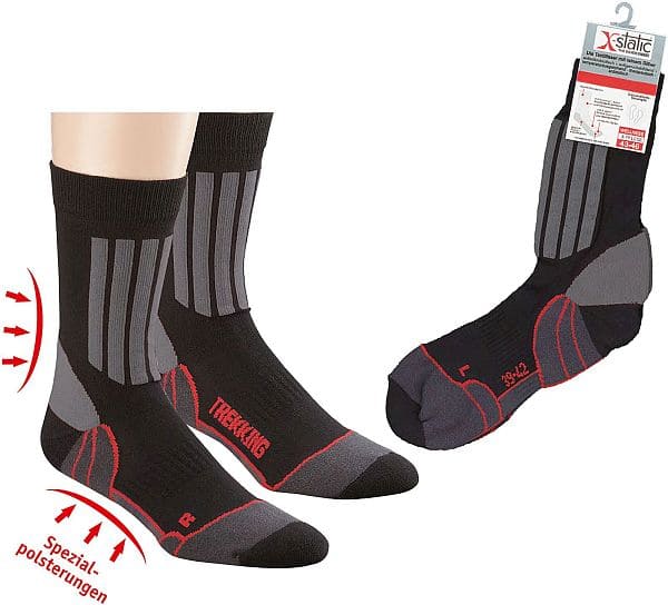 Allrounder Sport-Trekking-Socken mit Silberfaser-Optimale Passform 1 oder 2 Paar