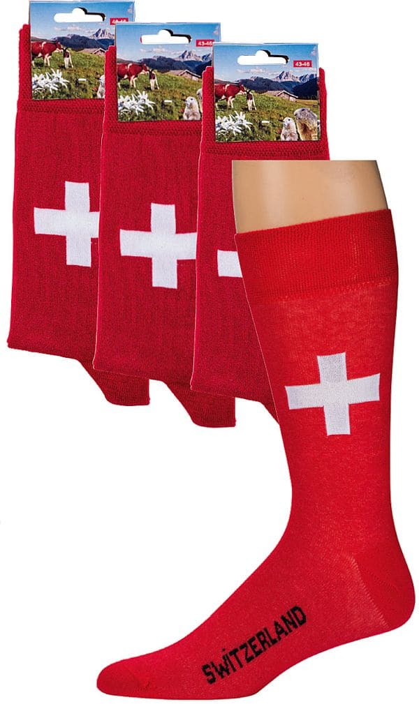 Socken „Schweiz“  BERGE & SEEN             3 Paar