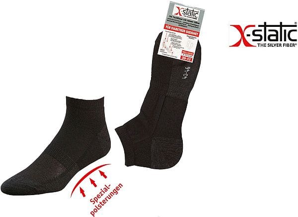 SPORT & FUNKTIONS- TREKKING Kurz Schaft-Socken mit  Silberfaser Frotteesohle als Spezial-Polsterkonstruktion 2 Paar
