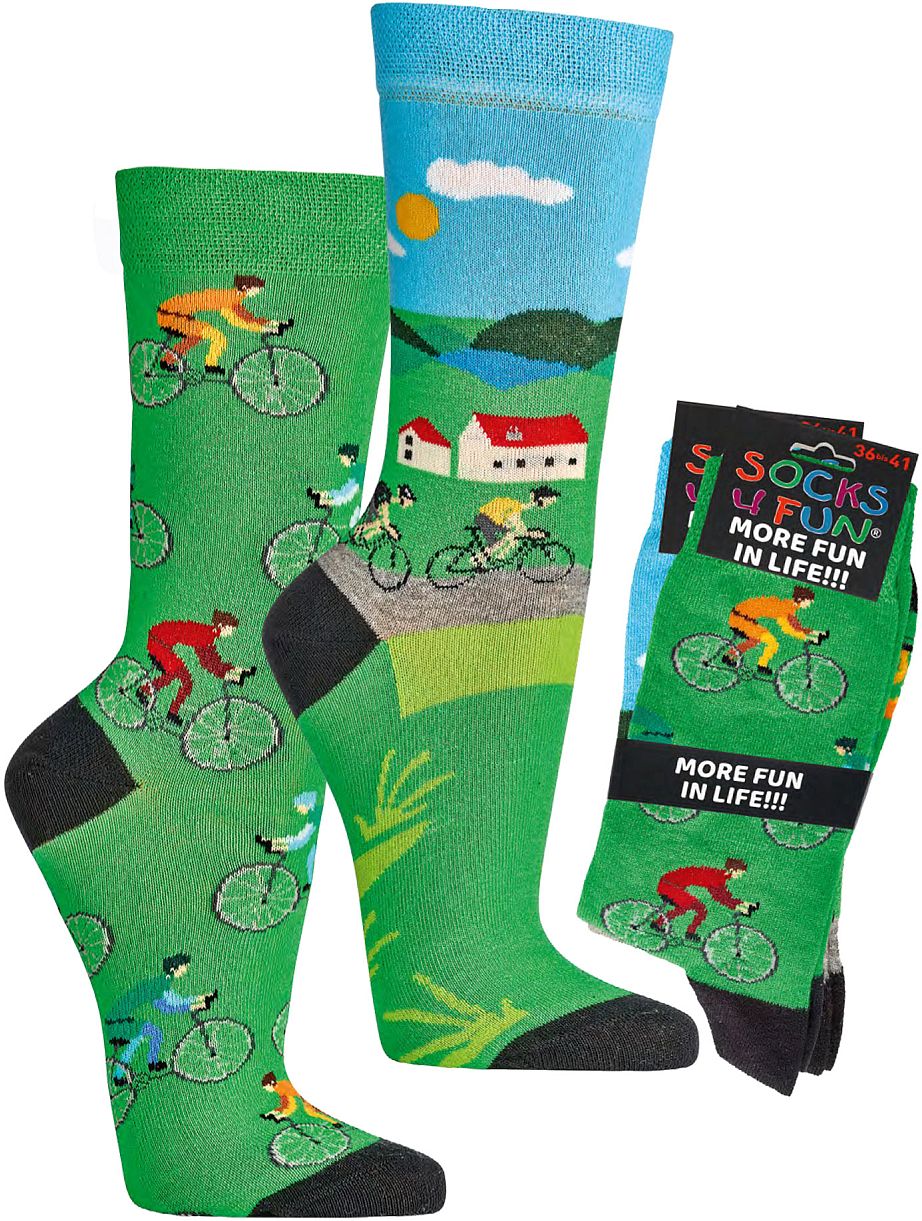 DAMEN & HERREN  „Radsport“ witzige Socken 2 Paar