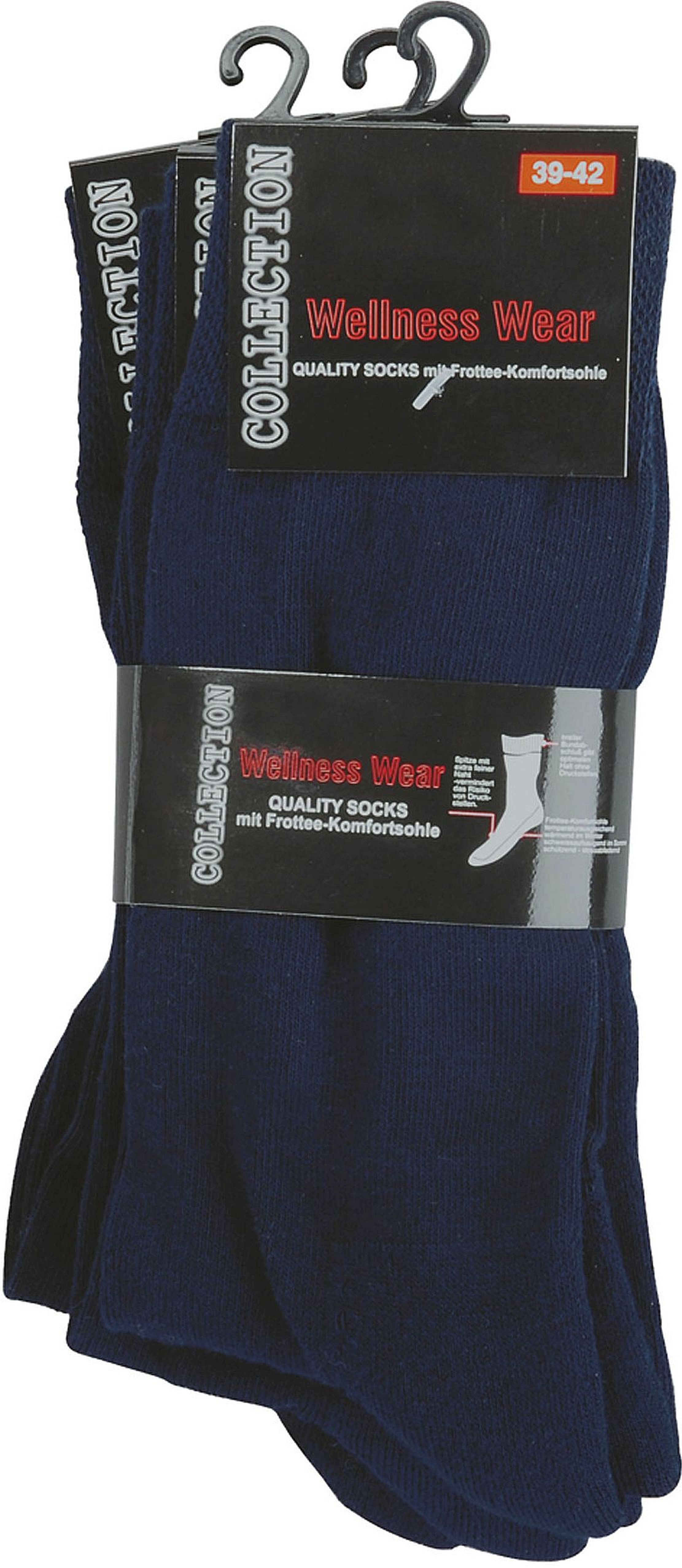 Wellness-Socken „Komfort“ mit Frotteesohle,  extraschwere Qualität  3 Paar