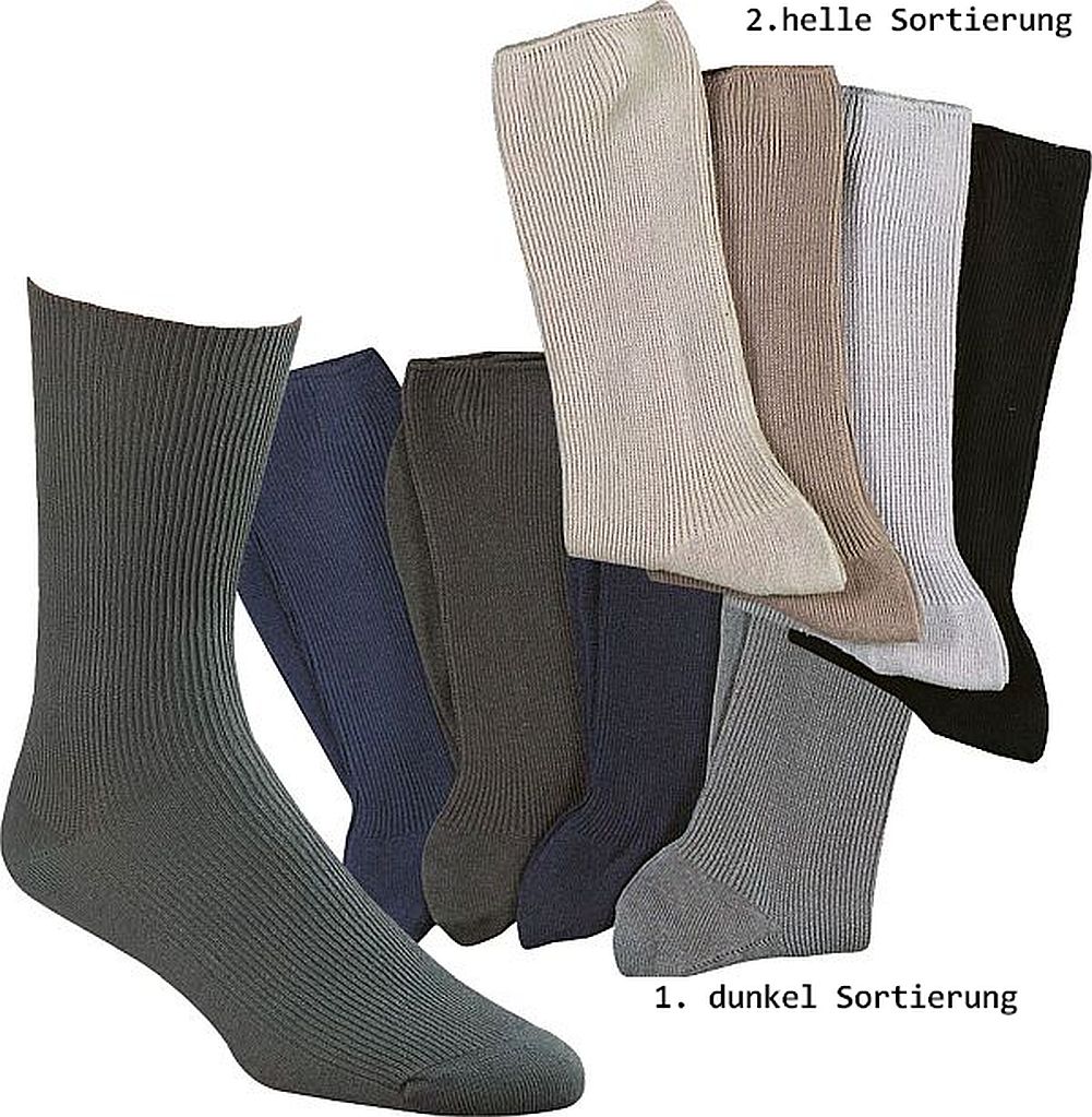 DAMEN und HERREN  Wellness-Socken, ohne Gummidruck  5 Paar