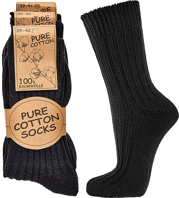DAMEN & HERREN 100%- Baumwolle Socken schöne dicke Ware, 5er-Teilung          3 Paar