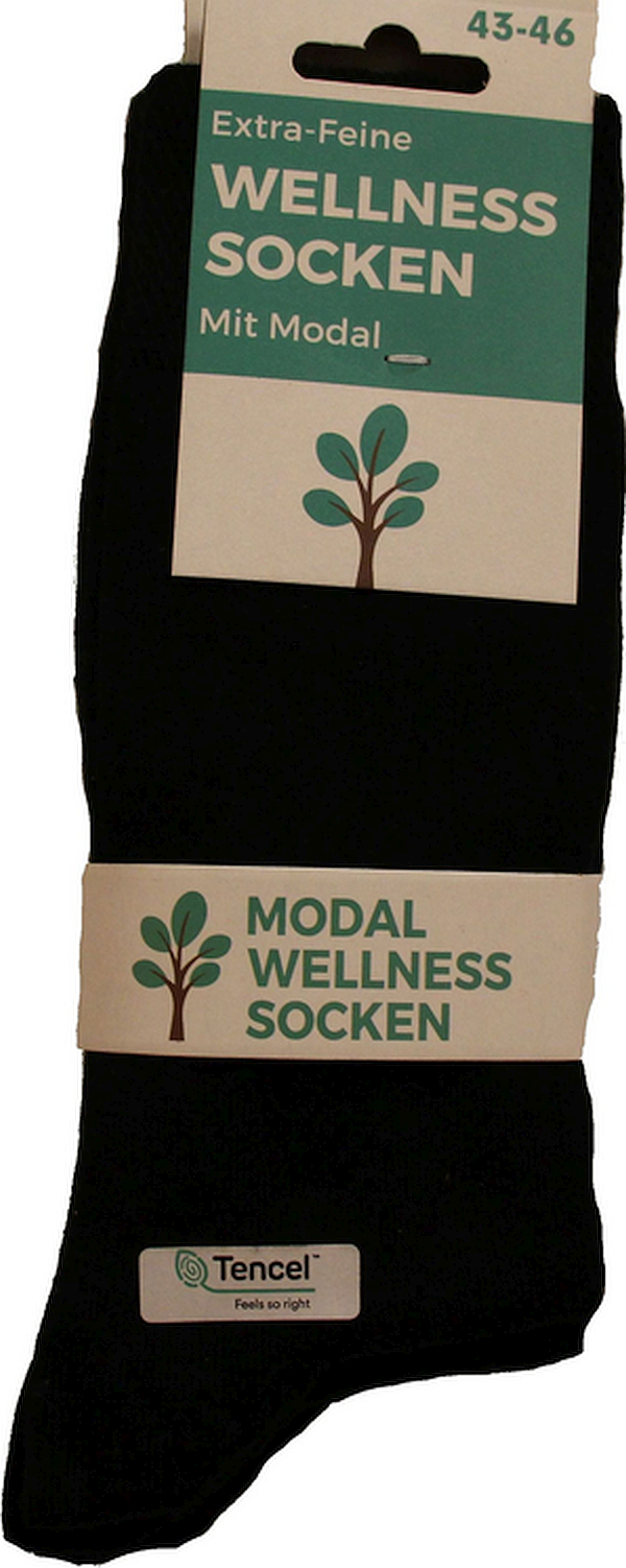  Wellness-Socken mit Modal, ohne Gummidruck sogenannte „Holzsocken“  3 Paar