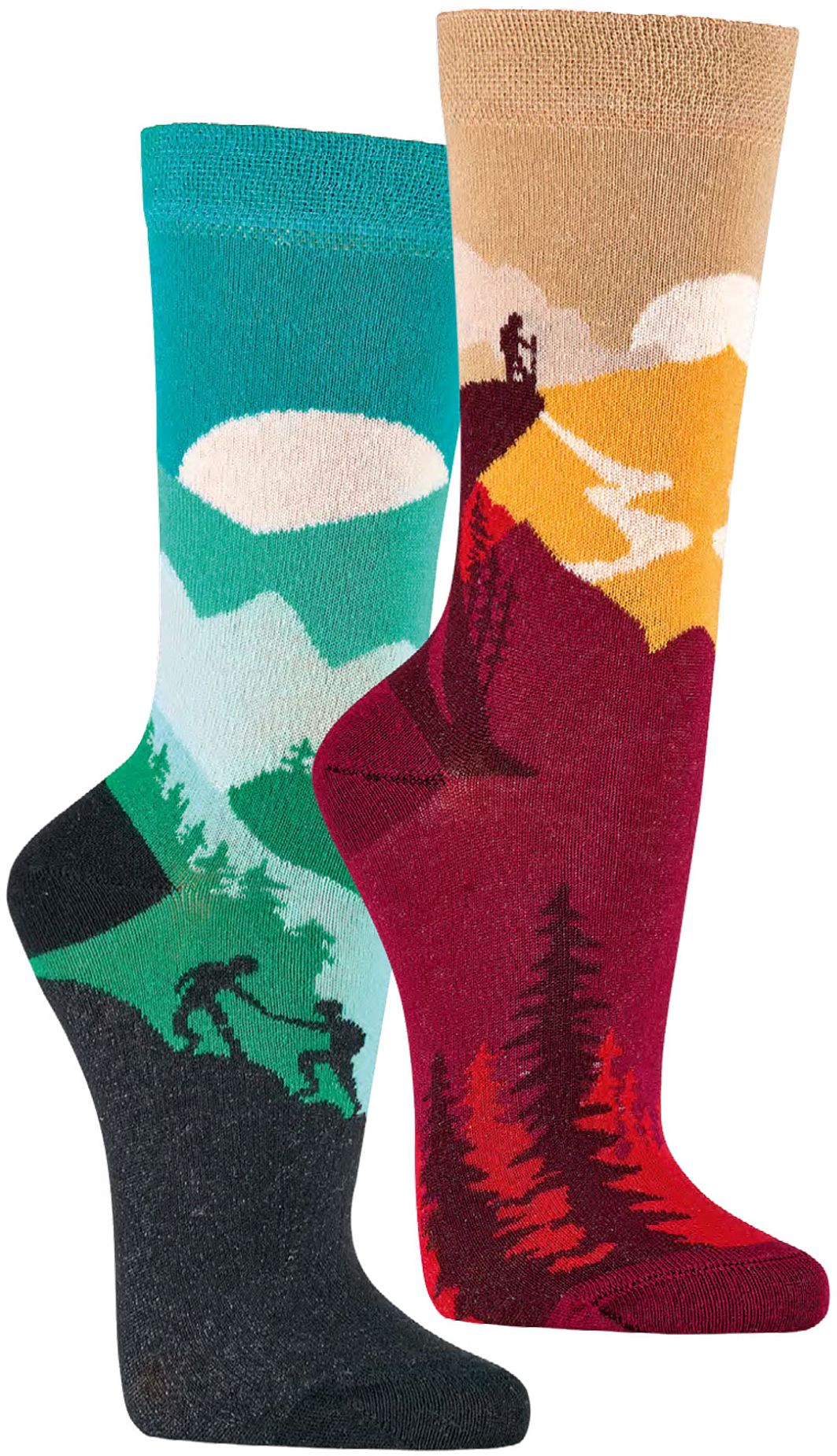 BERGGLÜCK Witzige Socken als Geschenkidee oder zum Selbertragen 2er- Bündel 