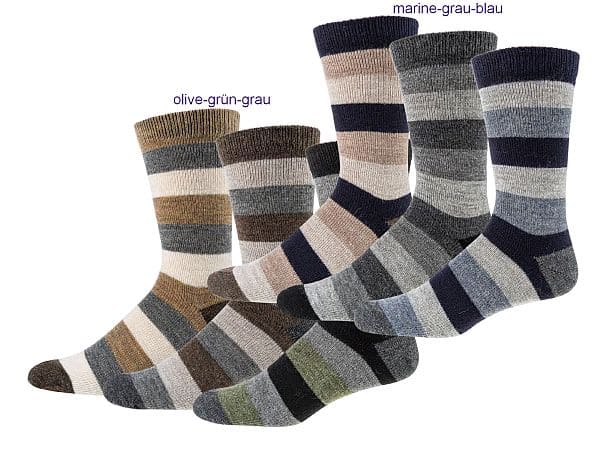 Naturfarben-Socken mit Wolle und Alpaka für Teenager, Damen und Herren    3 Paar