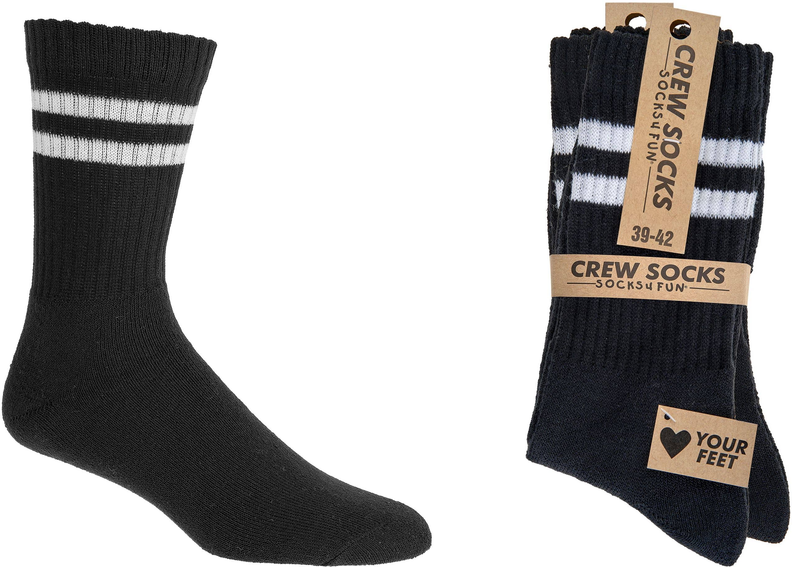„CREW Socks“ für Teenager, Damen und Herren   3,6 oder 9 Paar