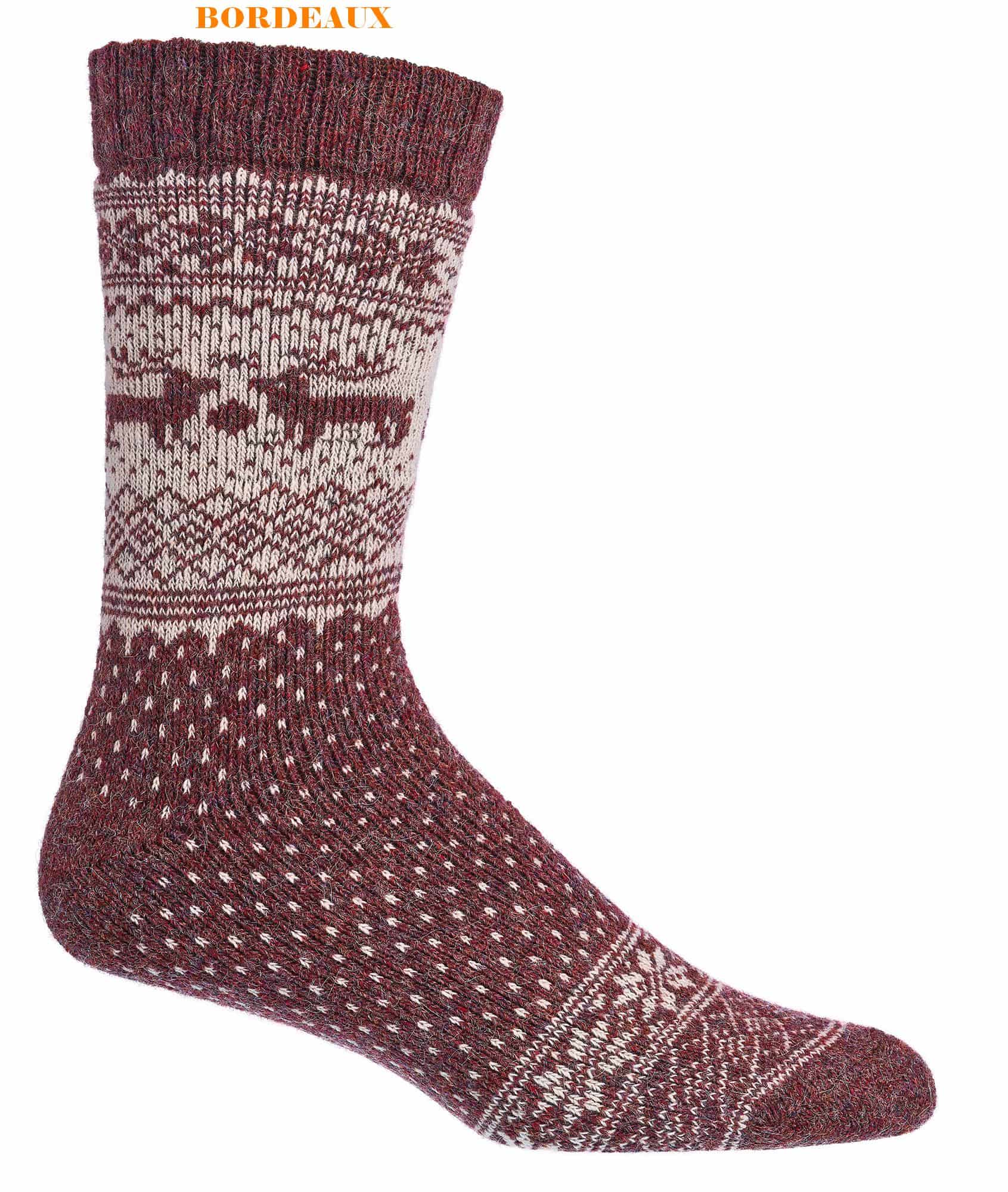 DAMEN & HERREN Norweger-Socken mit Merino- und Alpaka WOLLE    2 Paar