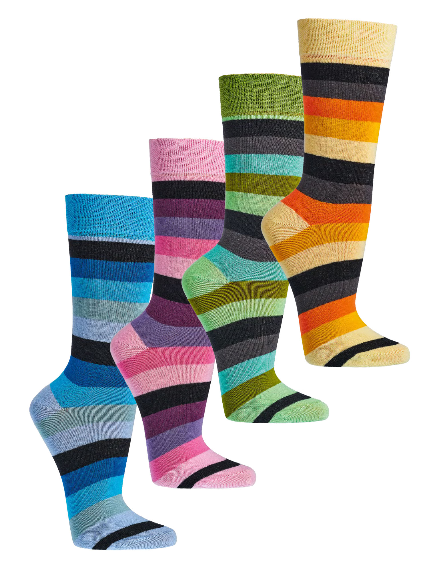 Trend-Socken Bio Baumwolle für Teenager, Damen und Herren 2 oder 4 Paar