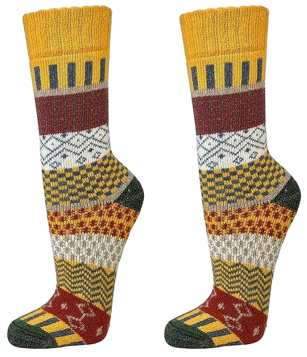 THERMO Vollplüsch-gefüttert ABS-Hygge-Socken mit Wolle 2 Paar