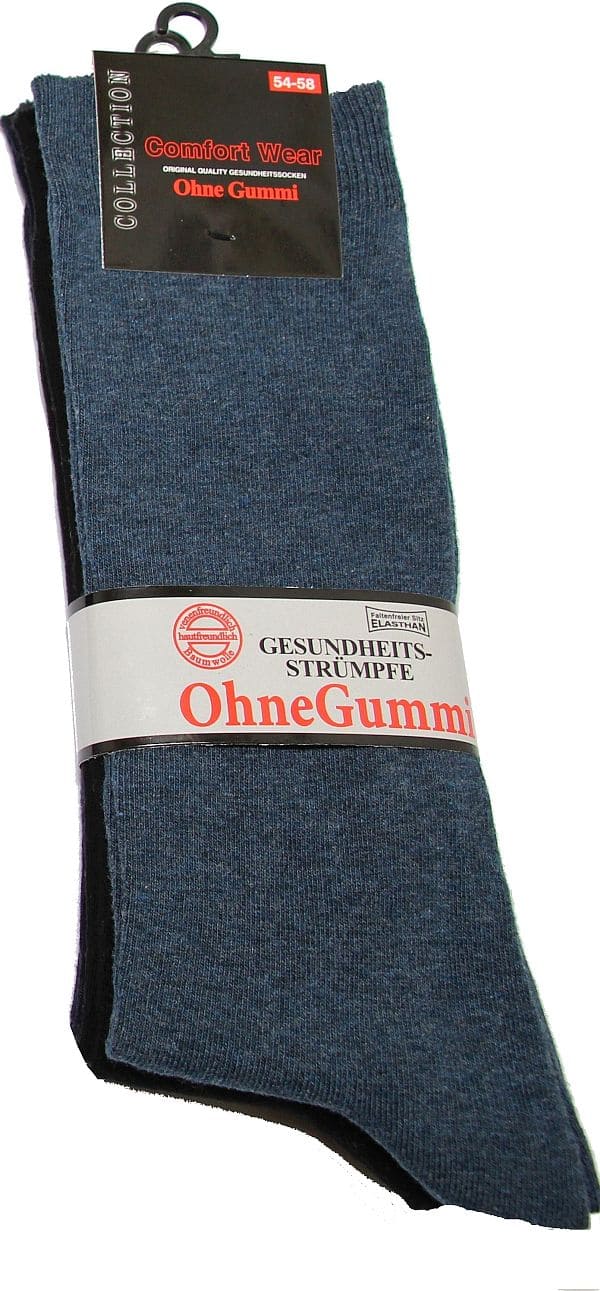 Qualität Socken Baumwolle-Ganz ohne jedes Gummi für Herren  3 Paar
