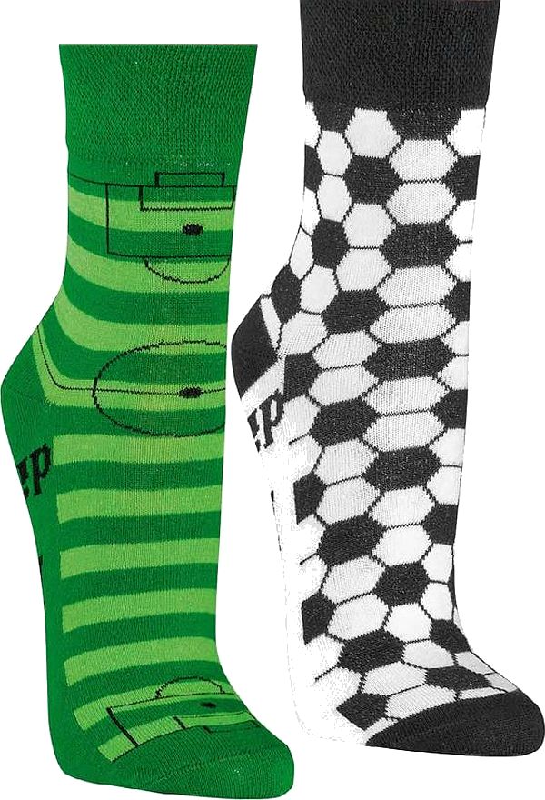 FUSSBALL  Witzige Socken, Kurzschaftform für Teenager, Damen und Herren,  2er- Bündel  