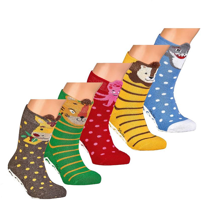 Socken Schuhe „Baby-Tiere“  für Babys und Kinder 3D-Stick 2 Paar