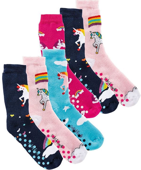 EINHORN Kinder Socken „Rutschfest“,  mit ABS-Druck  3 Paar
