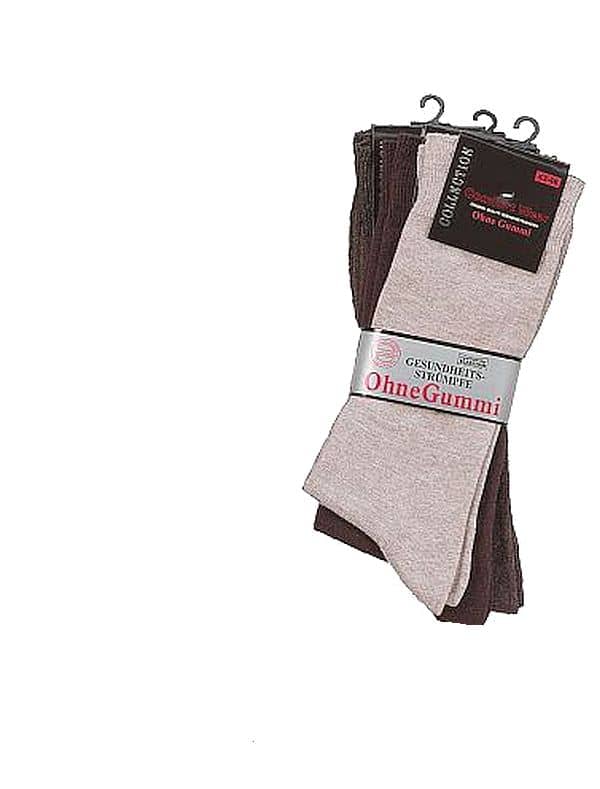 Wellness - Socken Baumwolle- Ganz ohne jedes Gummi für Herren  3 Paar