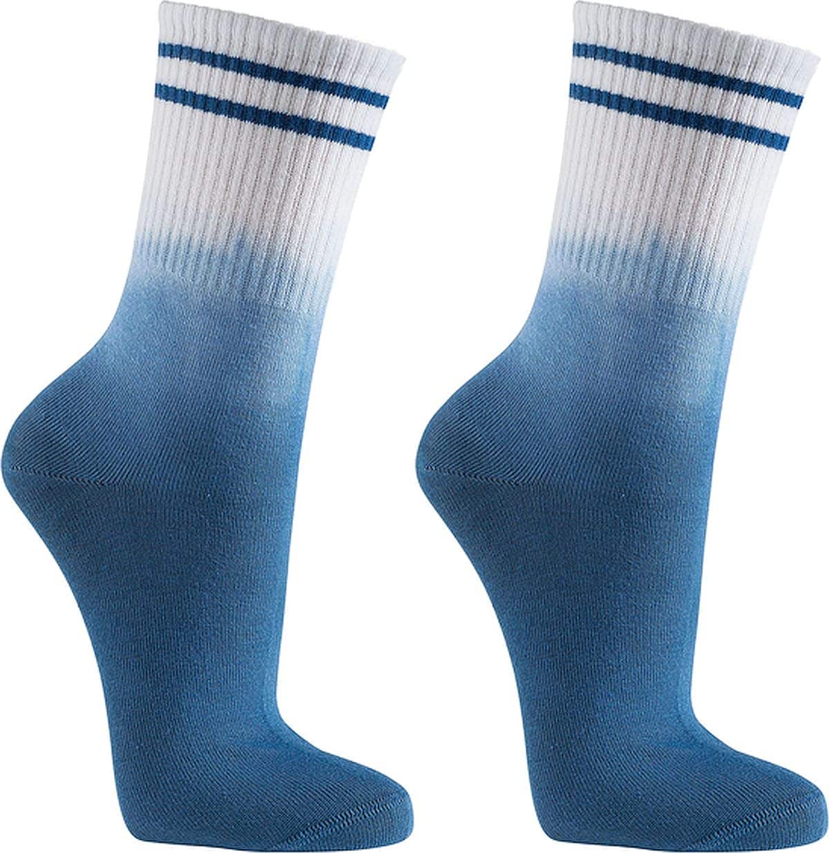  Crew Socks Socken Batik für Teenager, Damen und Herren 2 Paar/ 1 Dessin