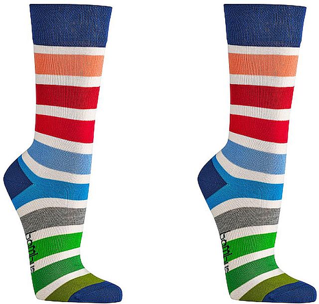 Damen-Socken mit Pique Bund „fröhlich–bunt“  aus Viskose Bambus–SUPERWEICH 2 Paar