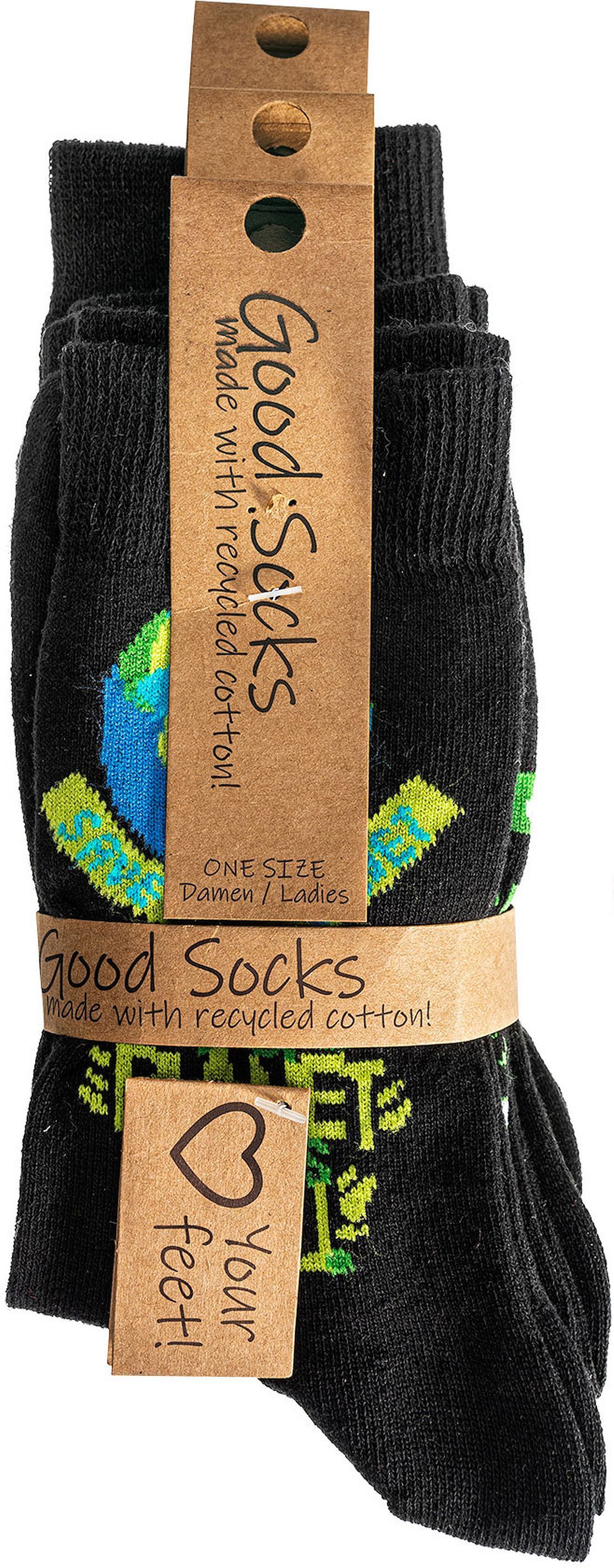  Recycling-Socken  „Save the planet“   50% recycelte Baumwolle für Damen und Herren 3 Paar