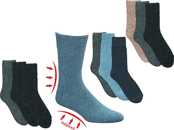 SOCKS PUR warm und kuschlig  Damen und Herren Woll-Socken    3 Paar