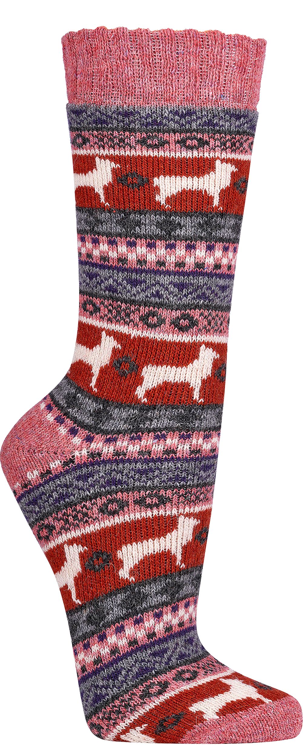 DAMEN & HERREN „Peru“-Hygge-Socken mit  Merino- und Alpakawolle 2 Paar
