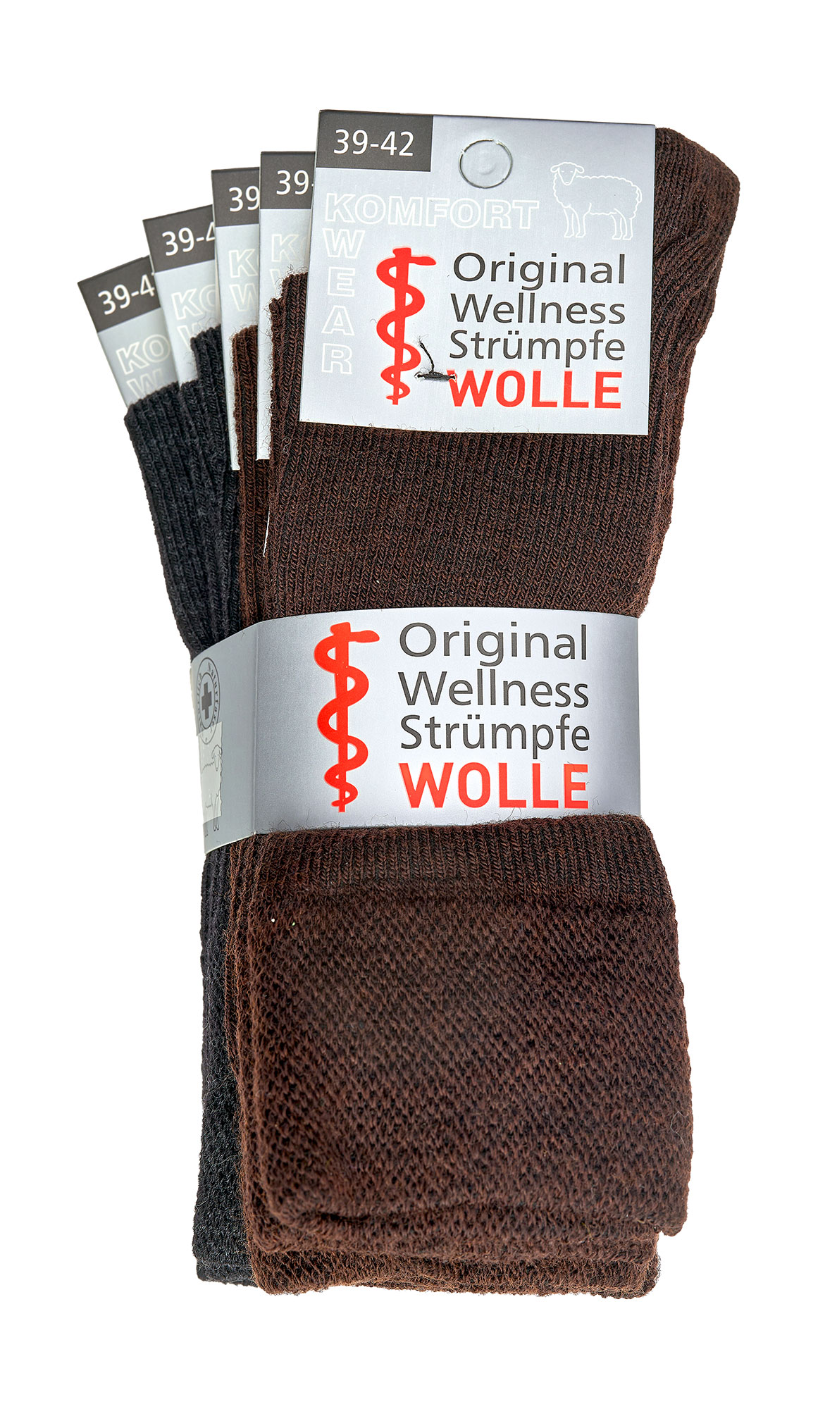 Wellness-Socken, mit Schafwolle  5 PAAR