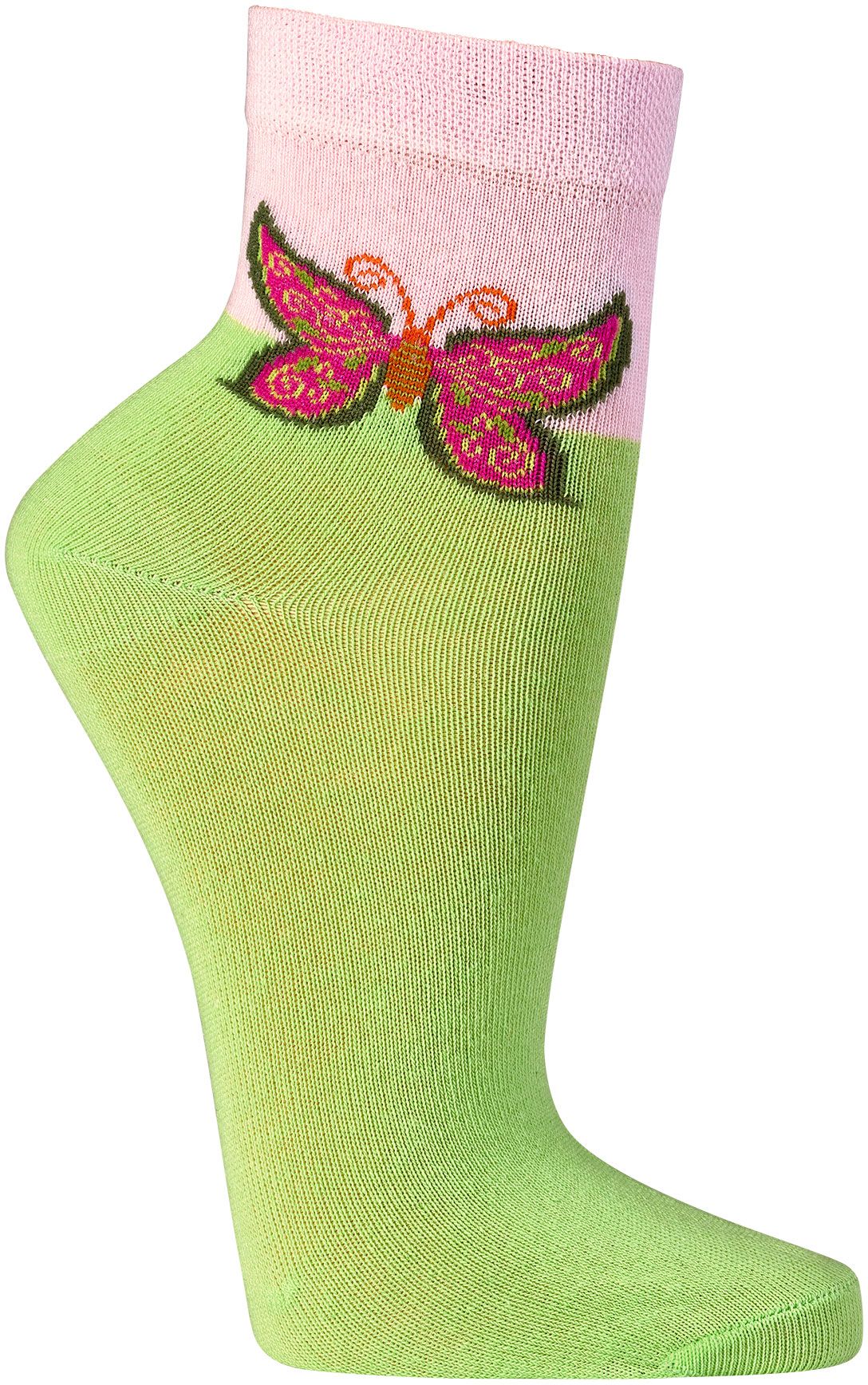  SCHMETTERLING SOCKEN für Teenager und Damen, aktuelle Kurzschaftform  2 Paar