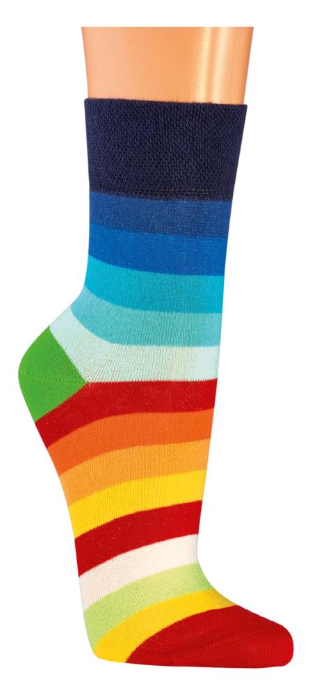 STREIFEN  Witzige Socken als Geschenkidee oder zum Selbertragen, Kurzschaftform für Teenager, Damen und Herren,  2er- Bündel  